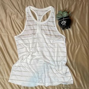 Striped racer back tank